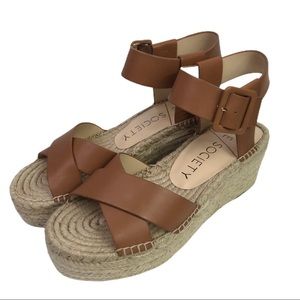 Sole Society Espadrilles Platform Wedge Sandals